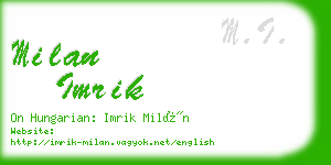 milan imrik business card